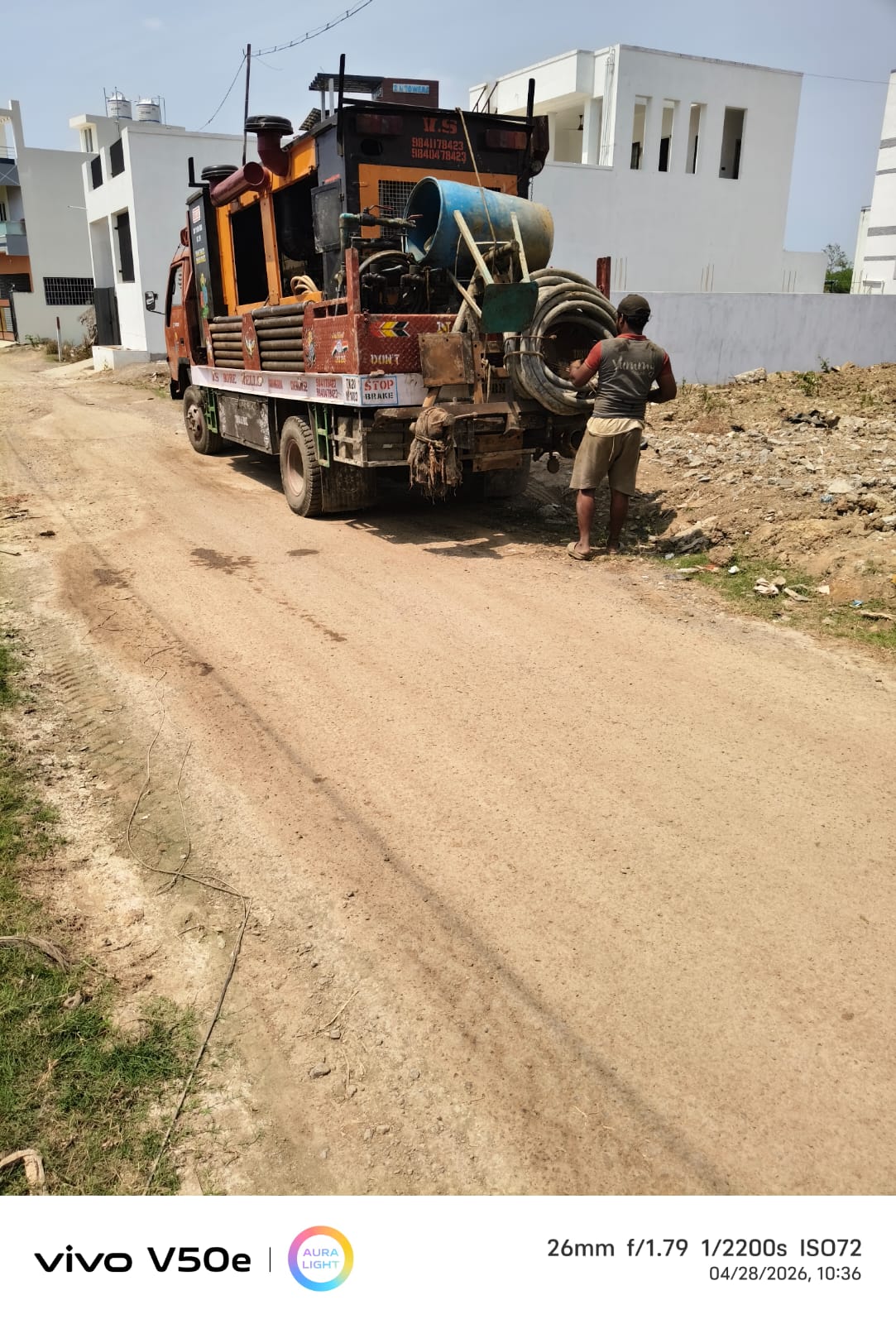 Borewell Drilling Setup