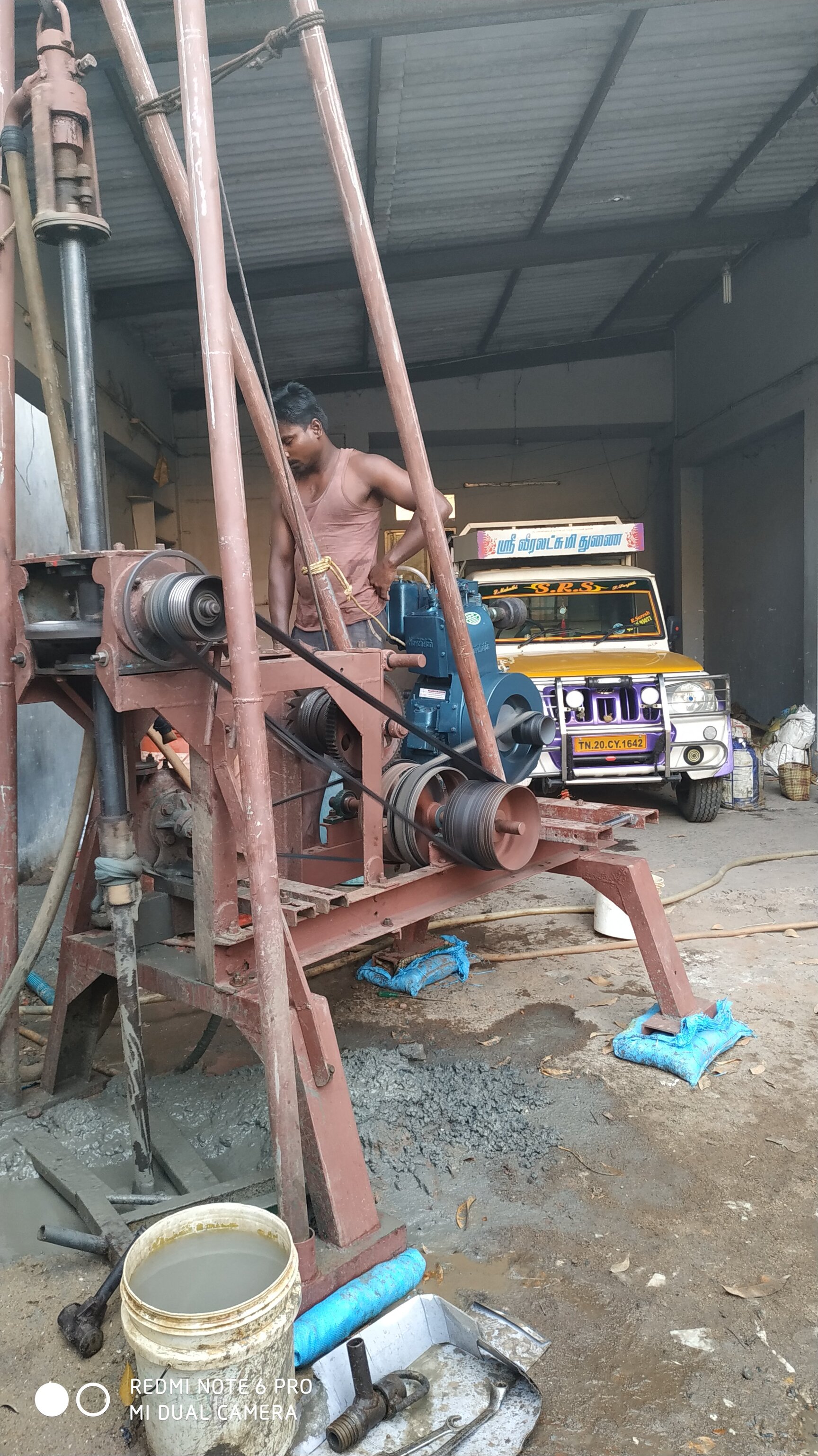 Borewell Drilling Setup