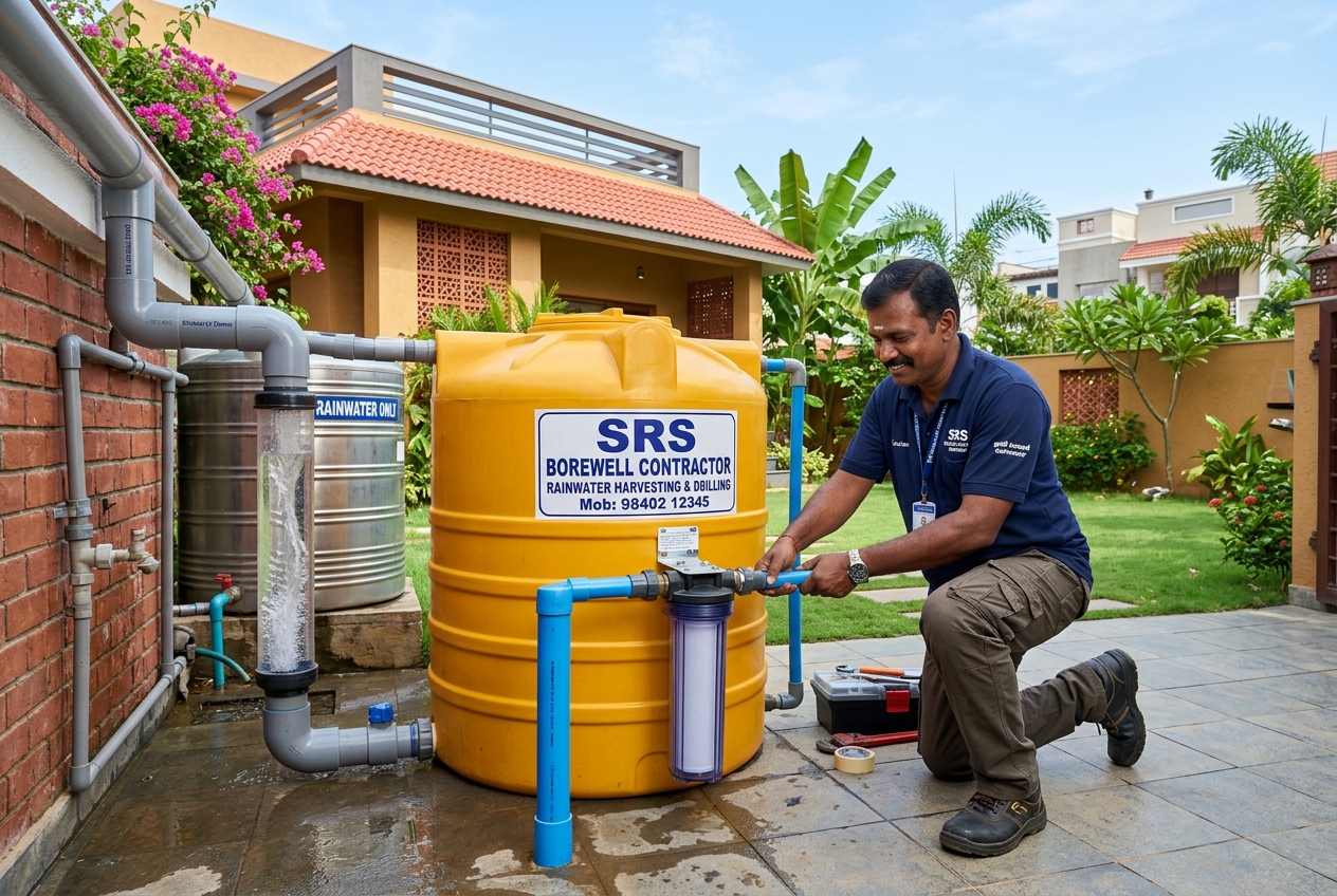 Modern rainwater harvesting filter tank system
